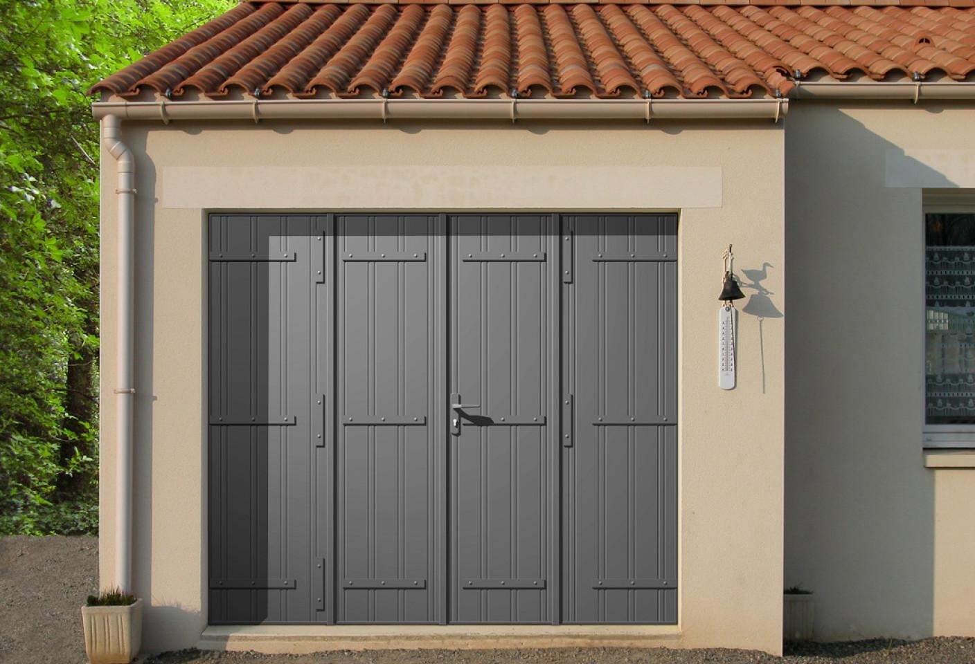 Porte de garage repliable ALU isolée 4 vantaux
