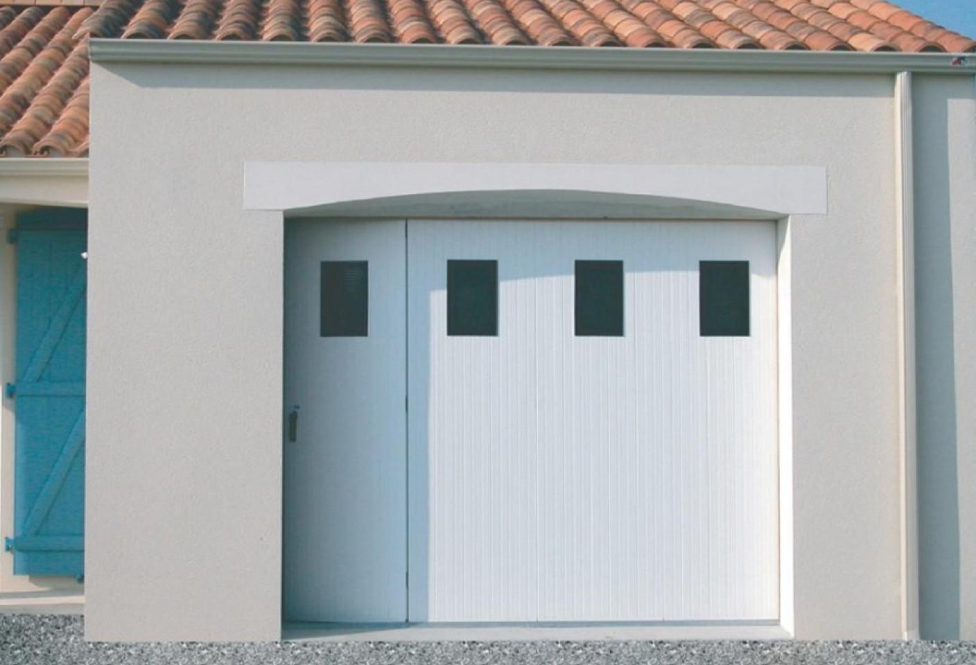 porte de garage blanc pvc GYT