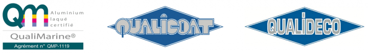 Logo Qualimarine, logo qualicoat, logo qualideco