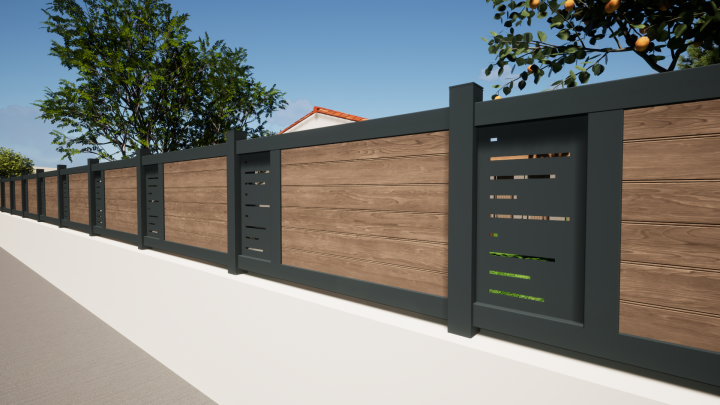 Clôture aluminium_ Modèle Loft_Gamme Tendance