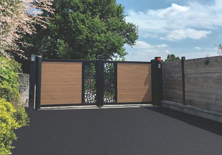 couleur bois tendance portail