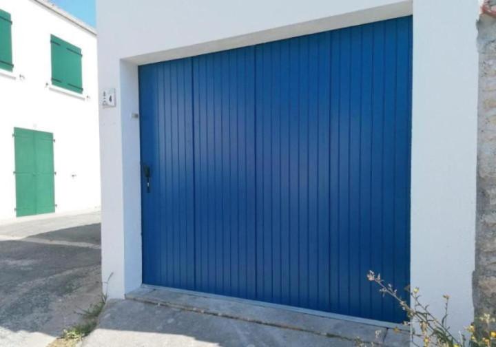 porte de garage alu bleu