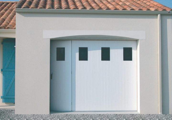 porte de garage blanc pvc GYT