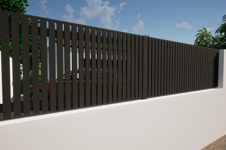 Clôture aluminium_ Modèle Linéa_Gamme Tendance