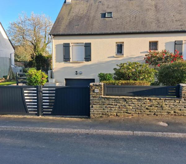 Portail-Clôture-Aluminium-Semi ajouré-Palace