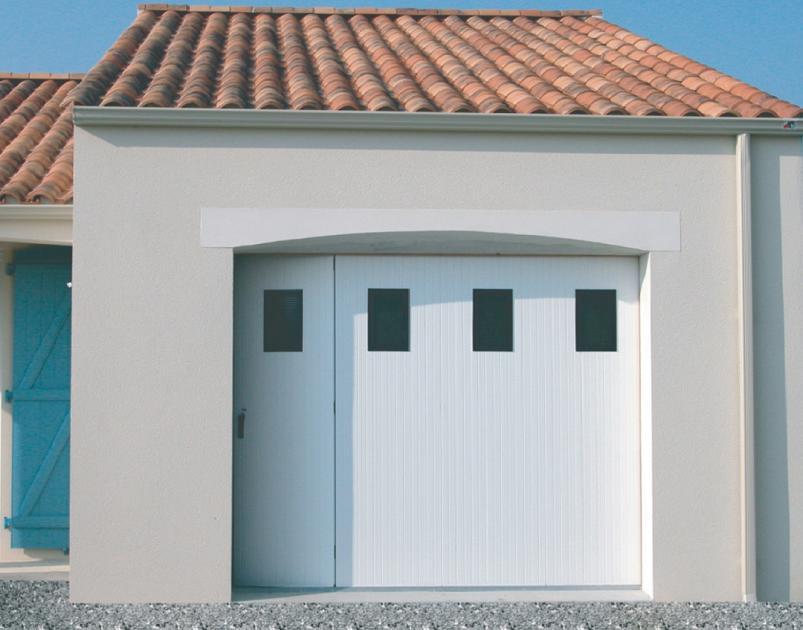 Porte de garage PVC coulissante 
