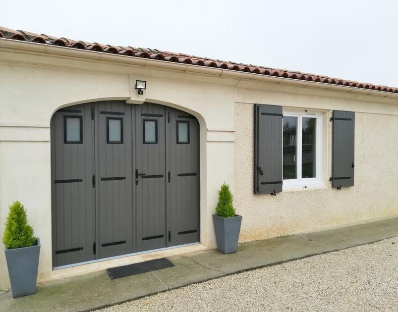 Porte de garage repliables  ALU 4 vantaux