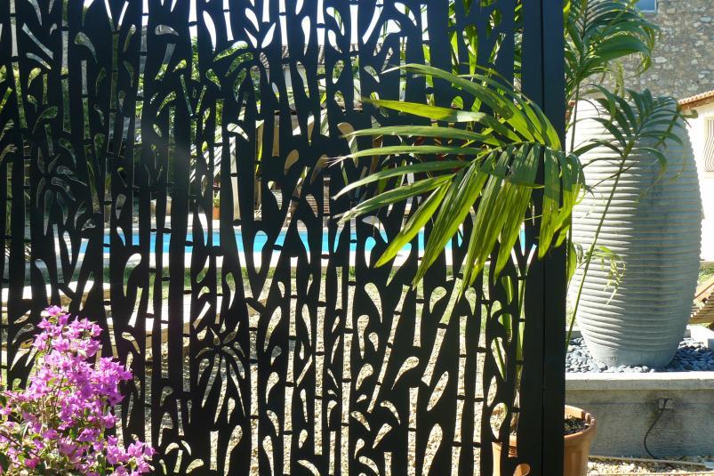 Zoom sur un panneaux Ambellya décor Bambou