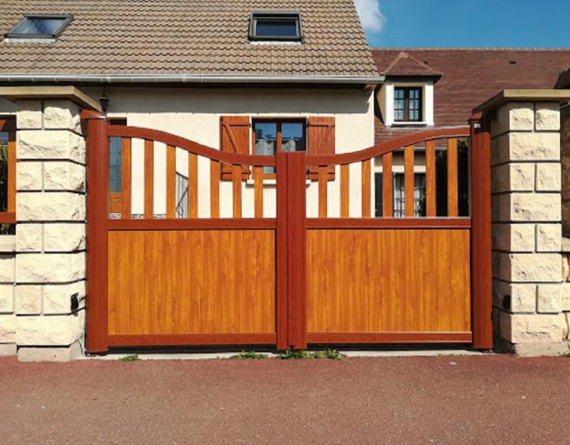 portail ALU semi jointif alu bi-coloration CDG inversé