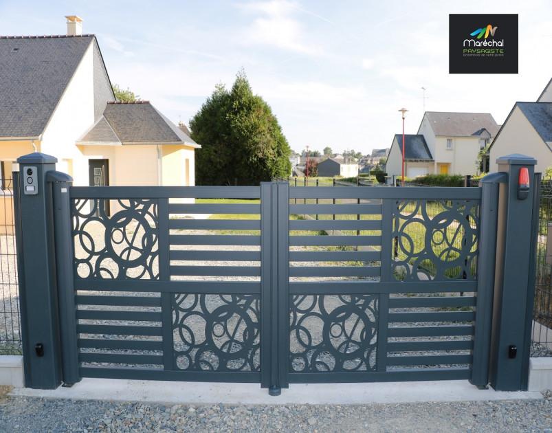 Portail Loft structure croix décor Florida + barreaux