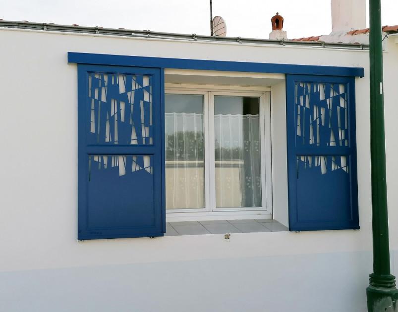 Volets coulissants tôle découpe laser 