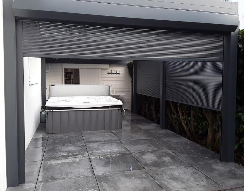 porte de garage enroulable lame bioclimatique