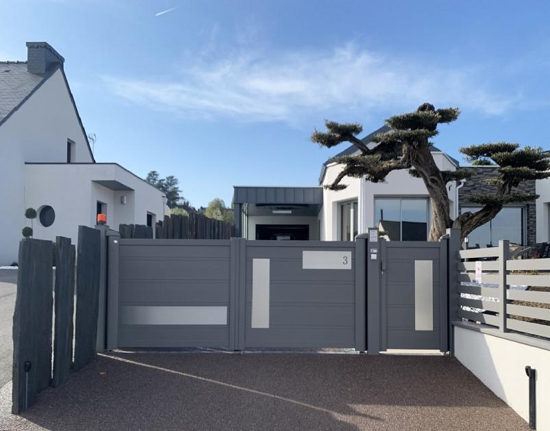Portail et portillon aluminium jointif 