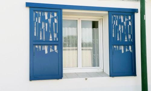 Volets coulissants tôle découpe laser 