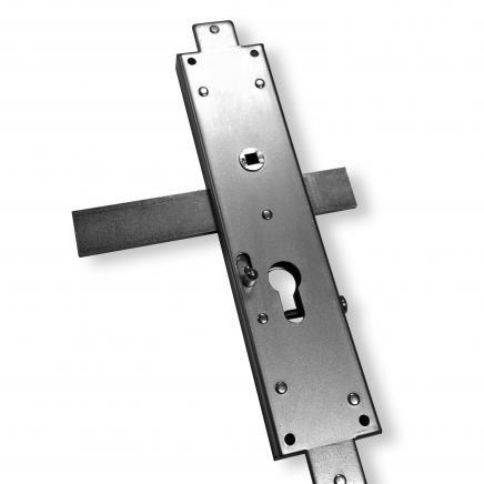 Serrure 3 points zinguée blanc