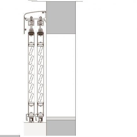 Vue de coté double voies sur terrasse