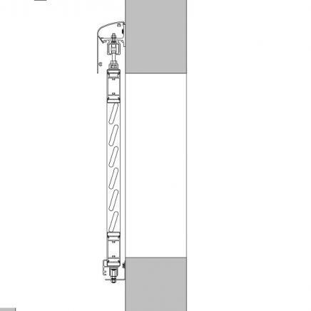 Vue de coté simple voie sans appui
