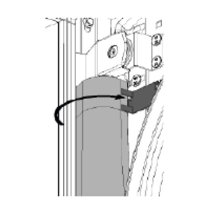 Option cache ressort porte de garage sectionnelle