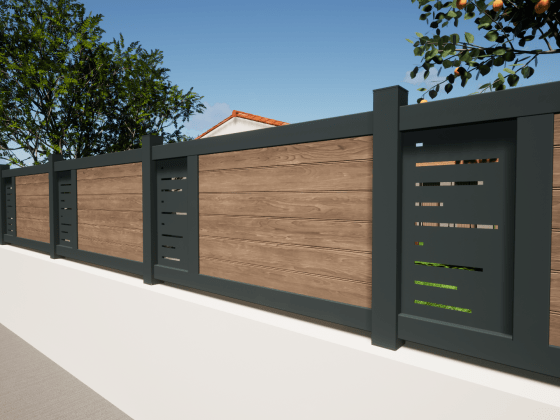 Clôture aluminium_ Modèle Loft_Gamme Tendance