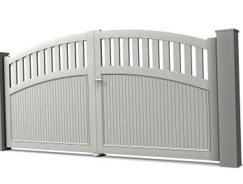 portail PVC semi jointif